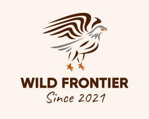 Minimalist Wild Eagle logo design