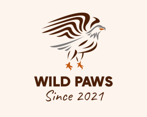 Minimalist Wild Eagle logo design