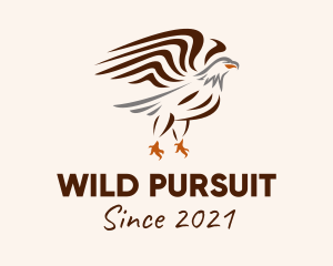 Minimalist Wild Eagle logo design