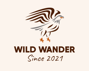 Minimalist Wild Eagle logo design