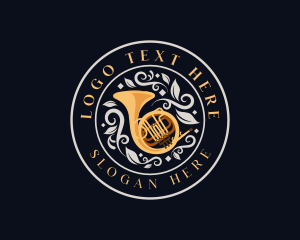 Musical French Horn Logo