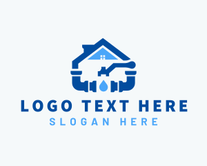 House - House Plumbing Fix logo design