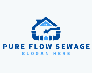 Sewage - House Plumbing Fix logo design