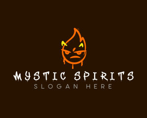 Flame Horn Graffiti logo design