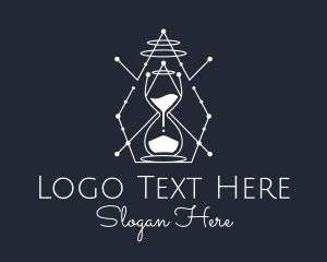 Space - Simple Constellation Hourglass logo design