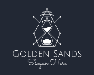 Simple Constellation Hourglass logo design