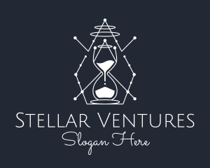 Simple Constellation Hourglass logo design