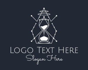 Galaxy - Simple Constellation Hourglass logo design