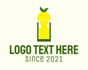 Fruit Drink - Lemon Juicer Glass logo design