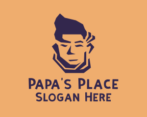 Dad - Man Model Face logo design