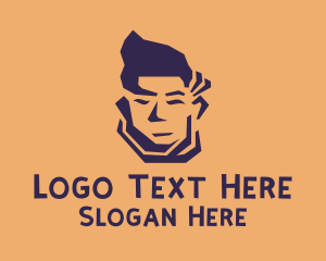 Side - Man Model Face logo design