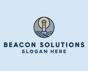 Beacon - Coast Lighthouse Tower logo design