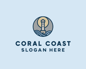 Coast Lighthouse Tower logo design