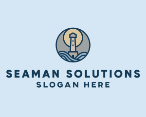 Seaman - Coast Lighthouse Tower logo design