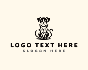 Dog Cat Animal Pet logo design