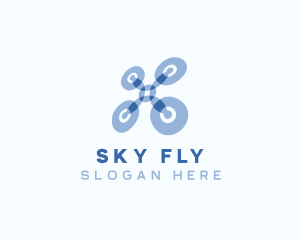 Quadcopter - Aerial Drone Quadcopter logo design