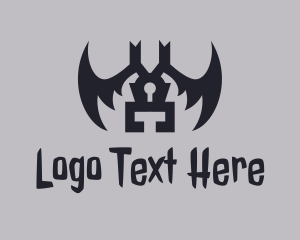 Password - Bat Wings Keyhole logo design
