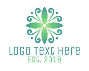 Decorative - Stylish Green Flower logo design