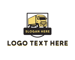 Shipping - Freight Truck Transport logo design