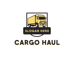 Freight Truck Transport logo design