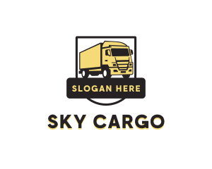 Freight Truck Transport logo design