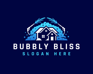 Clean Power Wash Bubble logo design