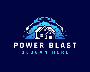 Clean Power Wash Bubble logo design