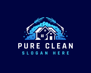 Clean Power Wash Bubble logo design