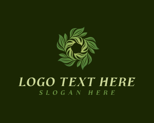 Vegan - Natural Vegan Leaves logo design