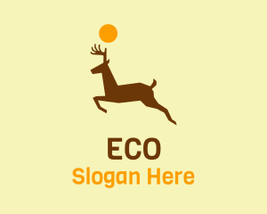 Brown Running Deer Logo
