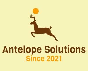 Brown Running Deer logo design