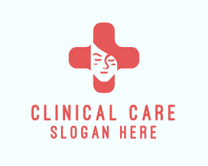 Medical Cross Woman logo design