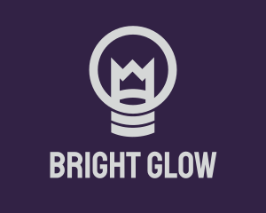 Bulb - King Lamp Light Bulb logo design