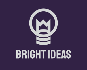 Led - King Lamp Light Bulb logo design