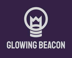 Light - King Lamp Light Bulb logo design