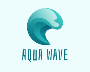 Beach Surfing Wave logo design