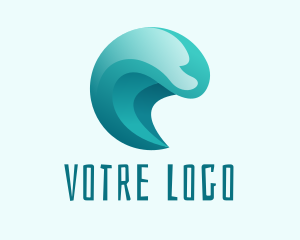 Aquarium - Beach Surfing Wave logo design