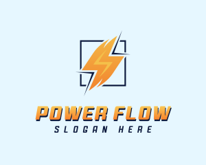 Lightning Power Electrician logo design