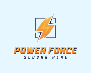 Lightning Power Electrician logo design