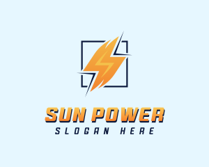 Lightning Power Electrician logo design