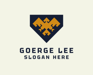 Eagle - Geometric Bird Banner logo design
