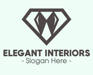 Elegant Diamond Bow Tie logo design