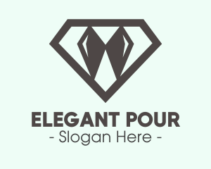 Elegant Diamond Bow Tie logo design