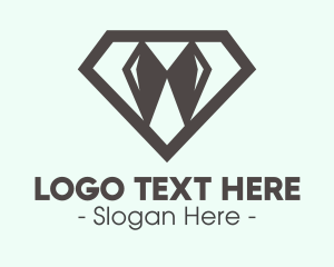 Monochromatic - Elegant Diamond Bow Tie logo design