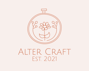 Handcrafted Floral Embroidery  logo design