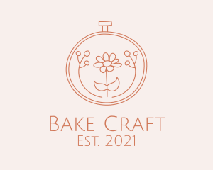 Handcrafted Floral Embroidery  logo design