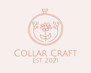 Handcrafted Floral Embroidery  logo design