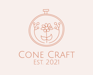 Handcrafted Floral Embroidery  logo design