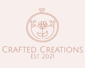 Handcrafted Floral Embroidery  logo design