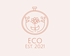 Fabric - Handcrafted Floral Embroidery logo design